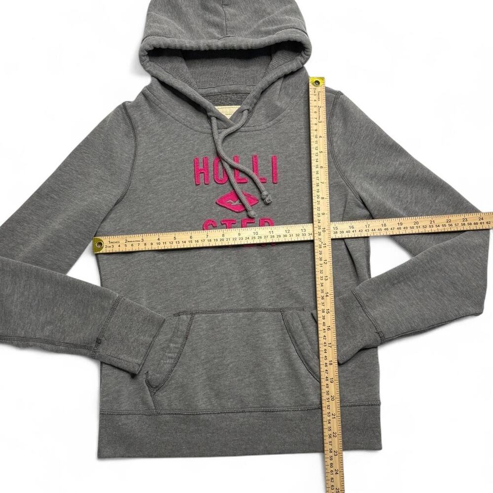 Hollister Y2K Vintage Hoodie Pink Embroidered Lettering Size M - Picture 4 of 8